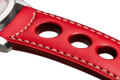 Sporty Red Calfskin Natural