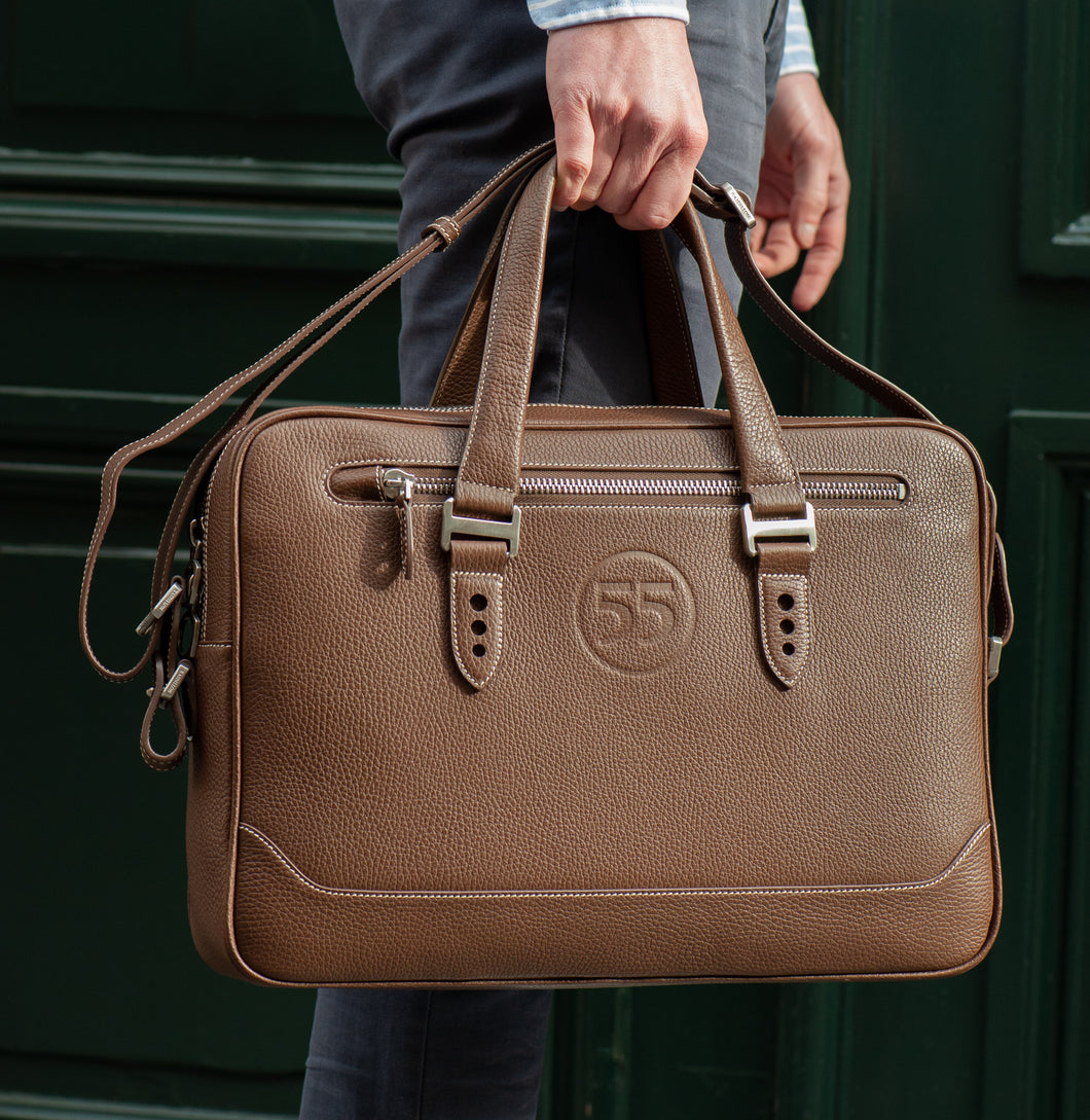City Briefcase: Brown - Natural
