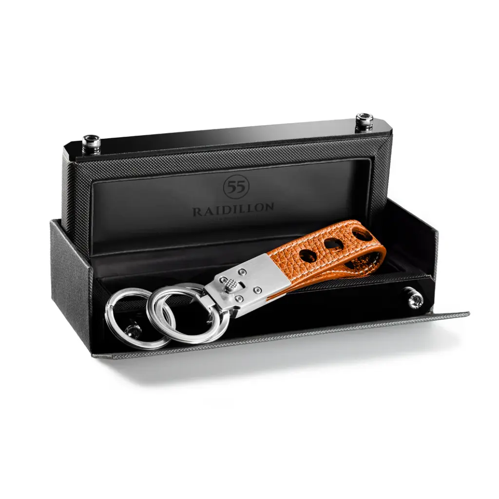 Key Ring : Orange - Natural
