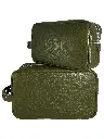 Dopp Kit Grained Leather : Khaki