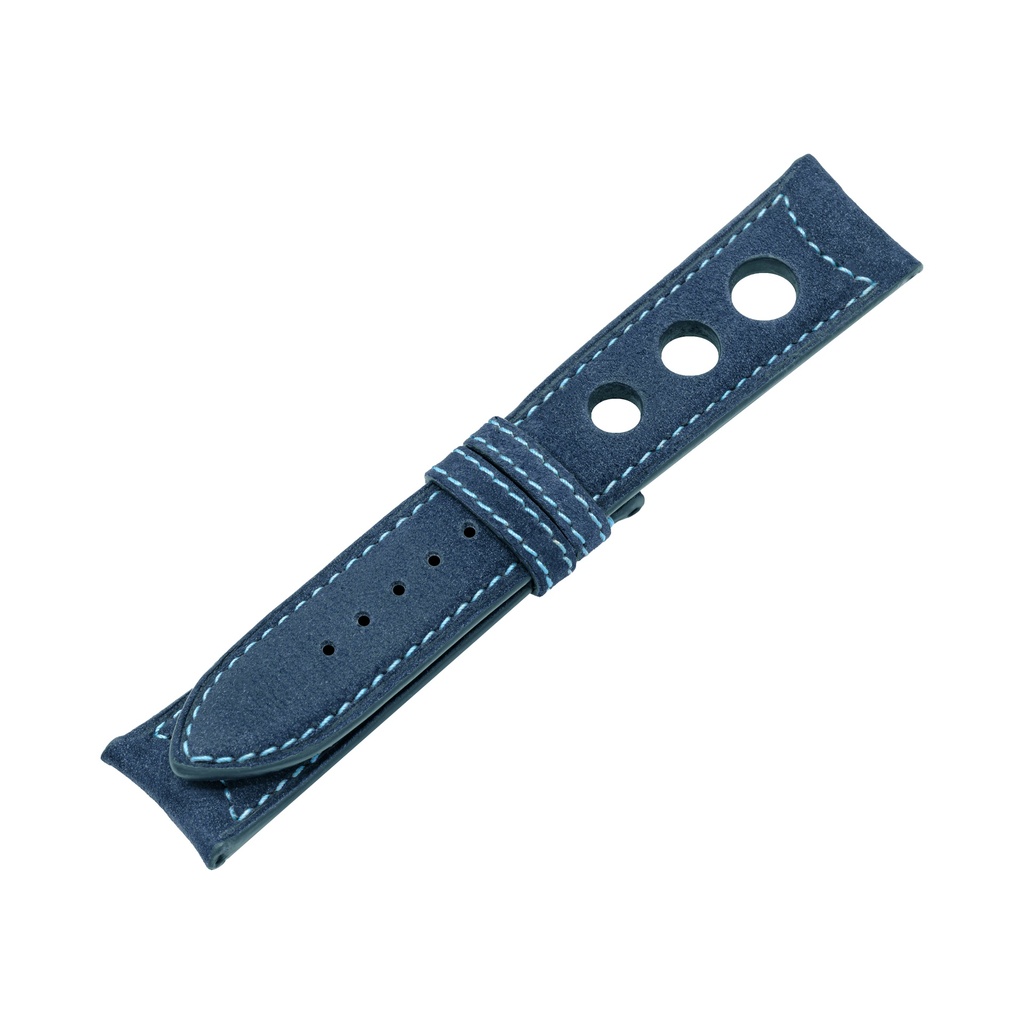 Rally Nubuck Blue Jeans Strap,  Stitching Blue Light