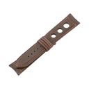 Rally Nubuck Taupe Strap,  Stitching Red