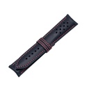 Vintage Leather Blue Marine Strap,  Stitching Red