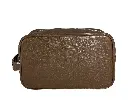 Dopp Kit Genarbtes Leder: Kastanienbraun