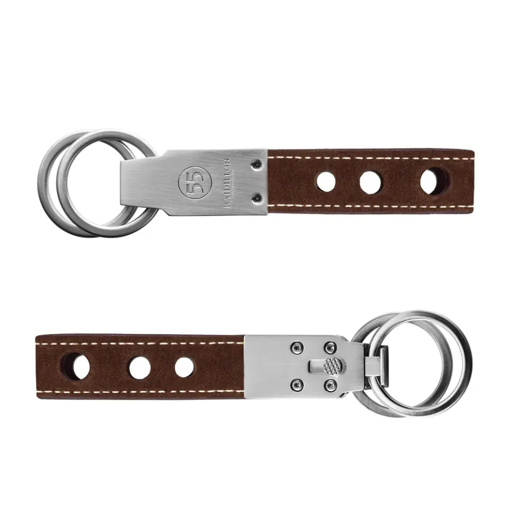 Nubuck Key Ring : Brown - Natural