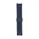 Classic Leather Blue Marine Strap,  Stitching White