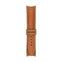 Classic Leather Cognac Strap,  Stitching Green Light