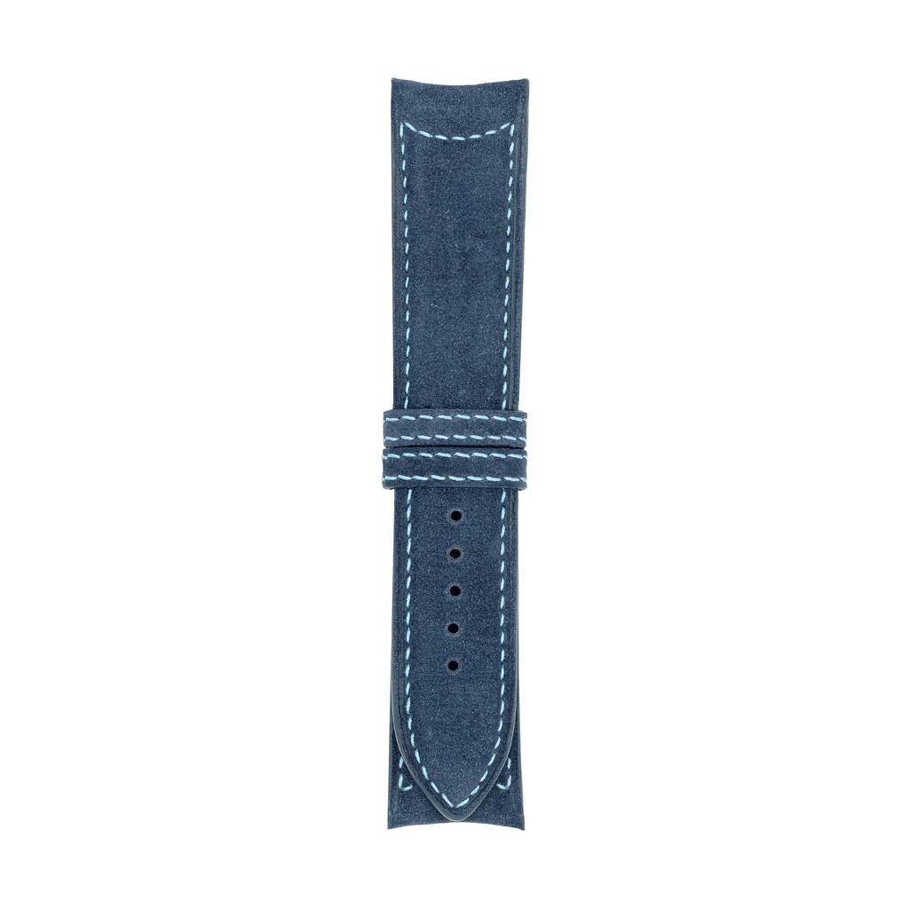 [C20N-1713S] Classic Nubuck Blue Jeans Strap,  Stitching Blue Light (20/20 - 105/70)