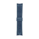 Bracelet Classic en nubuck bleu jean, surpiqûres bleu clair