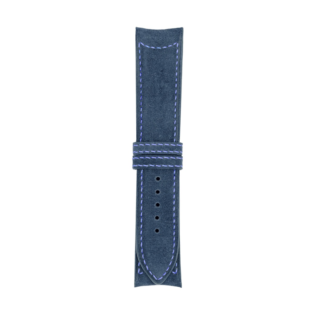 [C20N-1711S] Classic Nubuck Blue Jeans Strap,  Stitching Blue (20/20 - 105/70)