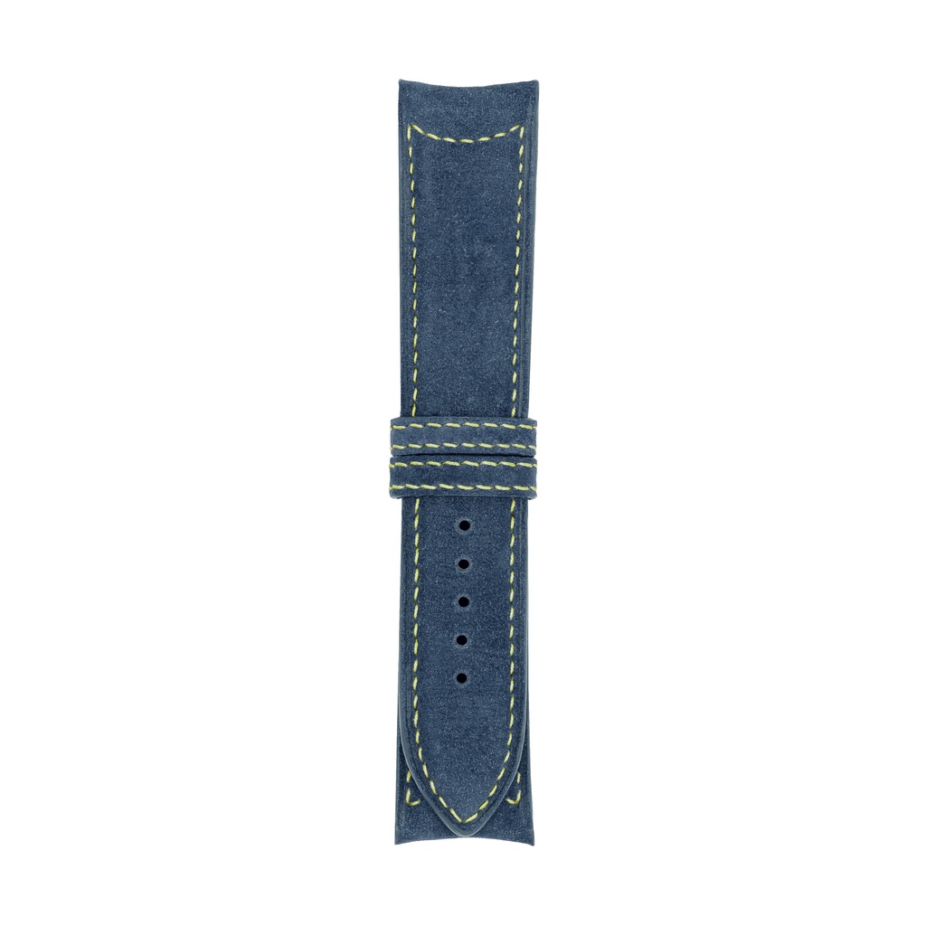 [C20N-1727S] Classic Nubuck Blue Jeans Strap,  Stitching Green Light (20/20 - 105/70)