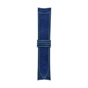 Bracelet Classic en nubuck bleu roi, surpiqûres vertes