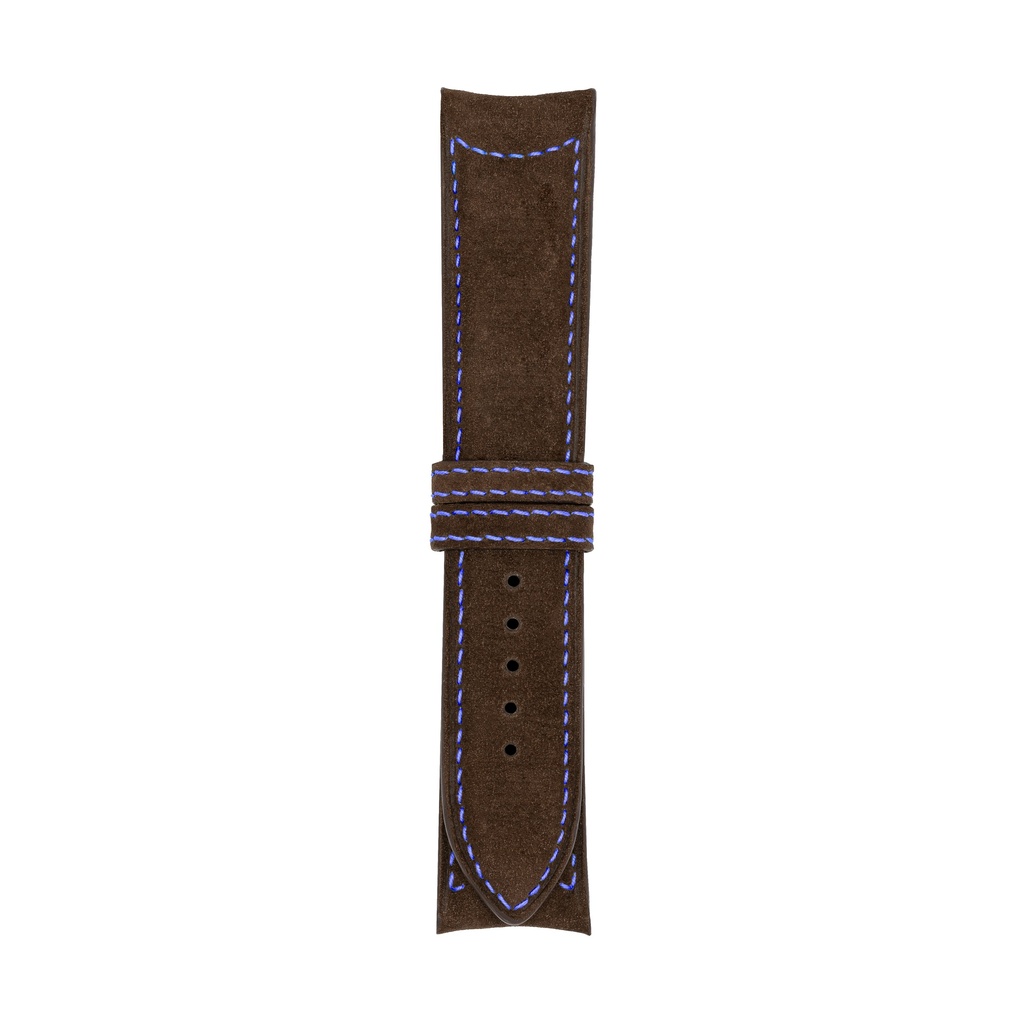 [C20N-2011S] Classic Nubuck Brown Chocolate Strap,  Stitching Blue (20/20 - 105/70)