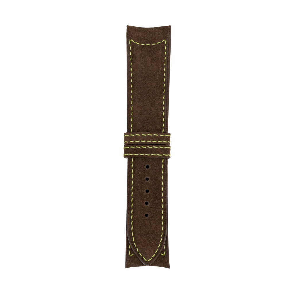 [C20N-2027S] Classic Nubuck Brown Chocolate Strap,  Stitching Green Light (20/20 - 105/70)