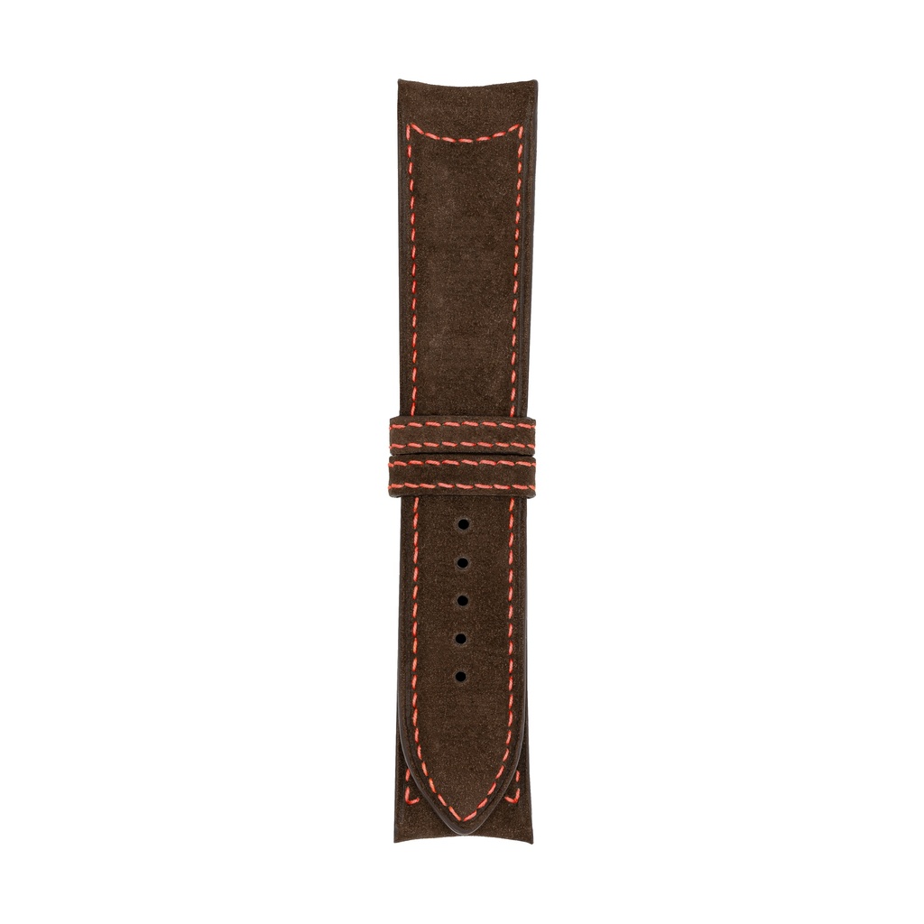 [C20N-2031S] Classic Nubuck Brown Chocolate Strap,  Stitching Red (20/20 - 105/70)