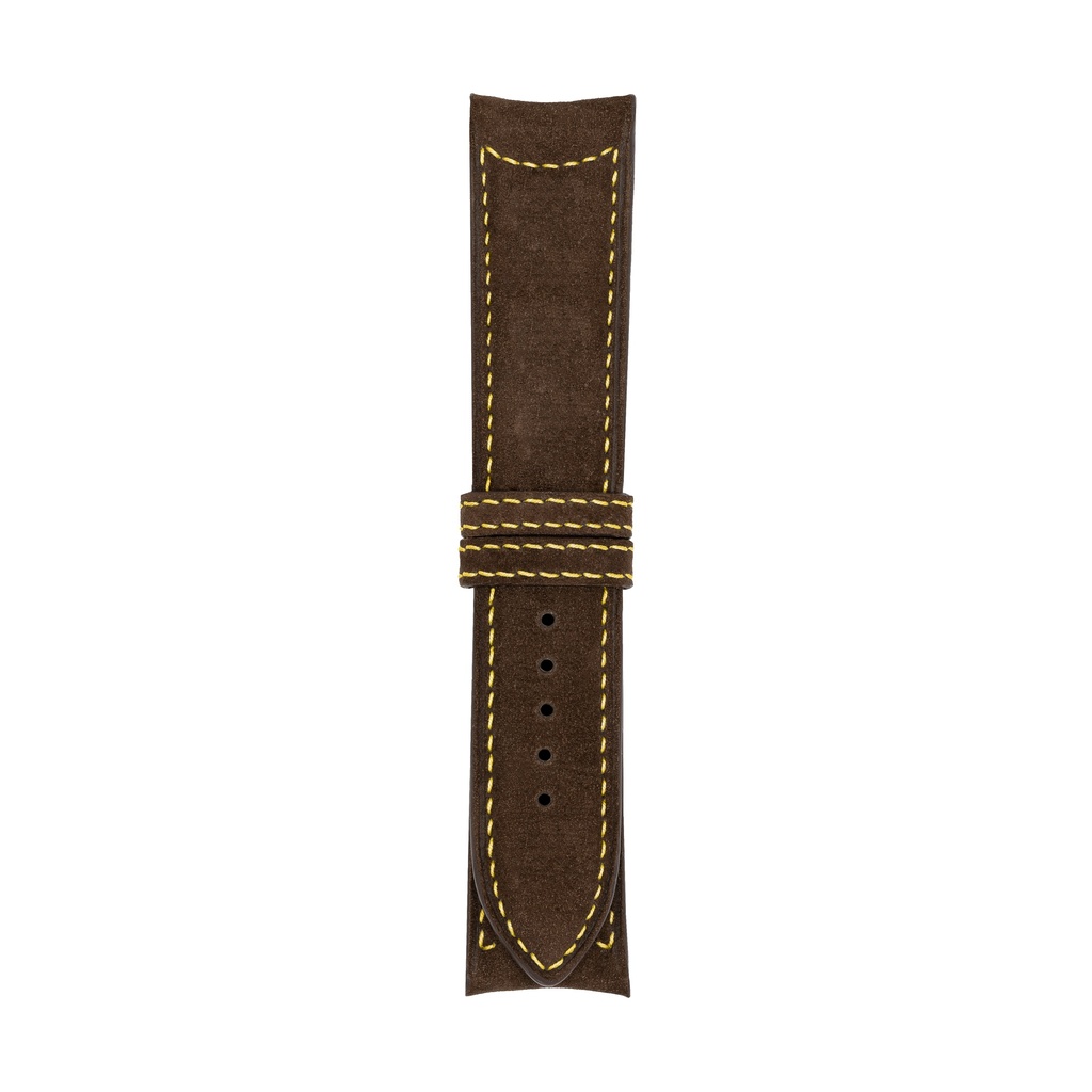 [C20N-2034S] Classic Nubuck Brown Chocolate Strap,  Stitching Yellow (20/20 - 105/70)