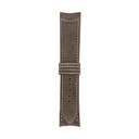 Bracelet Classic en nubuck taupe, surpiqûres bronze