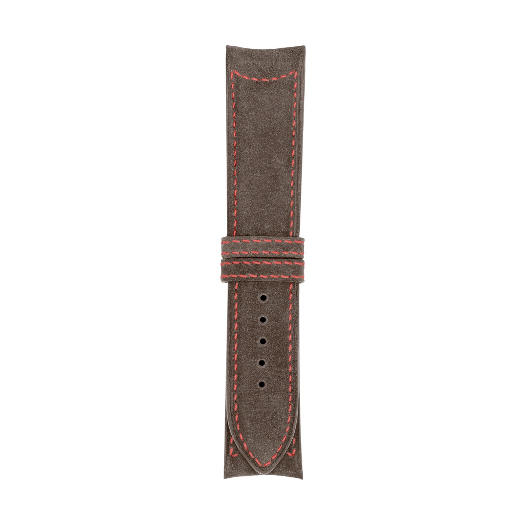[C20N-3231S] Classic Nubuck Taupe Strap,  Stitching Red (20/20 - 105/70)