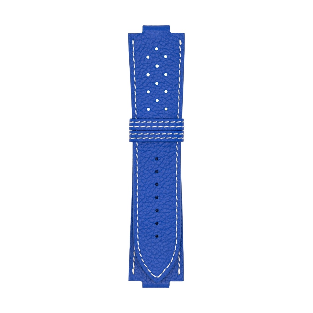 [GT25L-1533S] GT Leather Blue Royal Strap,  Stitching White (25/22 - 105/70)