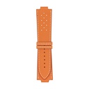 GT Leather Orange Strap,  Stitching White