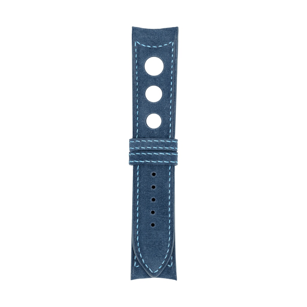 [R20N-1713S] Rally Nubuck Blue Jeans Strap,  Stitching Blue Light (20/20 - 105/70)