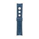 Rallye-Nubuklederarmband in Jeansblau mit hellblauen Ziernähten
