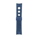 Rallye-Nubuklederarmband in Jeansblau mit blauen Ziernähten