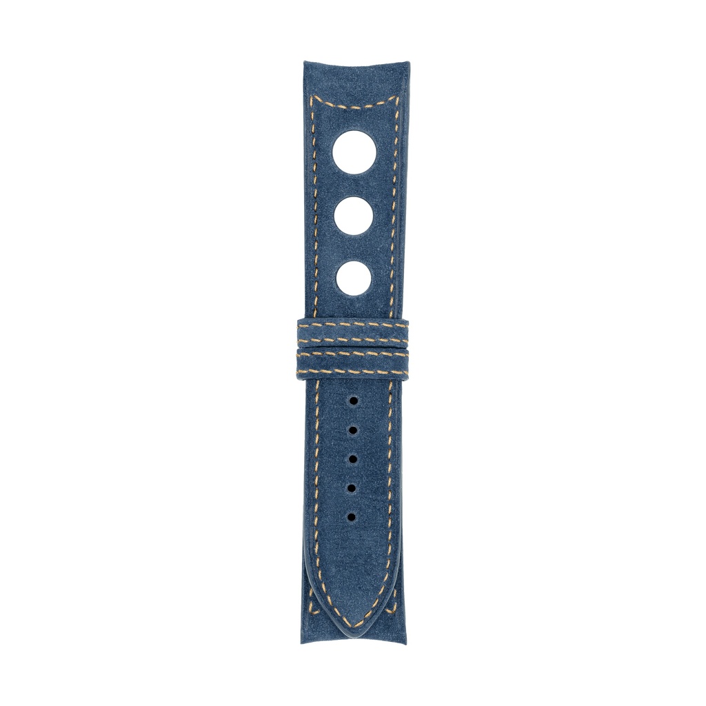 [R20N-1718S] Rally Nubuck Blue Jeans Strap,  Stitching Bronze (20/20 - 105/70)