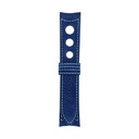 Rallye-Nubuklederarmband in Königsblau mit hellblauen Ziernähten