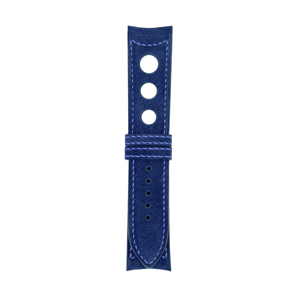 [R20N-1511S] Rally Nubuck Blue Royal Strap,  Stitching Blue (20/20 - 105/70)