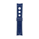 Rallye-Nubuklederarmband in Königsblau mit weißen Ziernähten