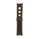 Rally Nubuck Brown Chocolate Strap,  Stitching Blue Light