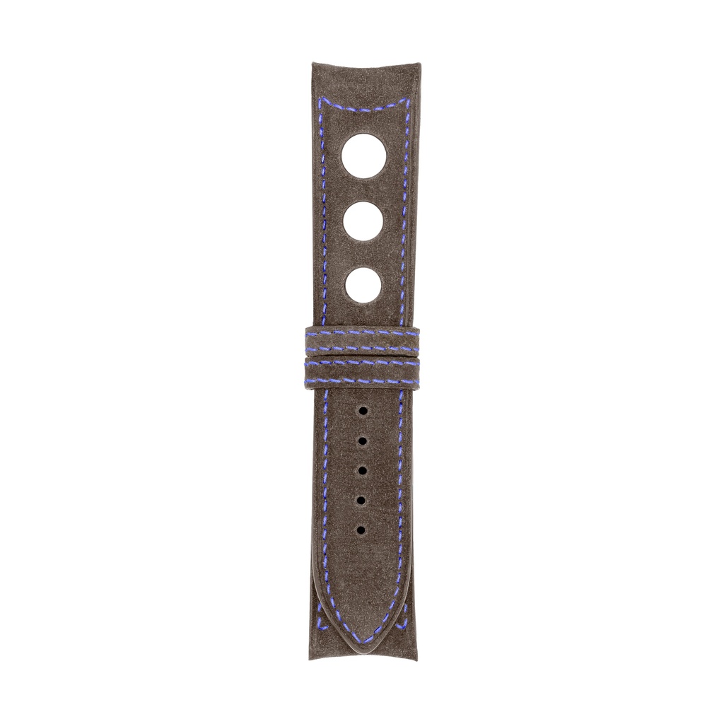 [R20N-3211S] Rally Nubuck Taupe Strap,  Stitching Blue (20/20 - 105/70)