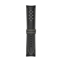 Vintage Leather Black Strap,  Stitching White