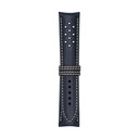 Vintage Leather Blue Marine Strap,  Stitching Bronze