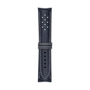 Vintage Leather Blue Marine Strap,  Stitching White