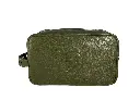 Dopp Kit aus genarbtem Leder: Khaki