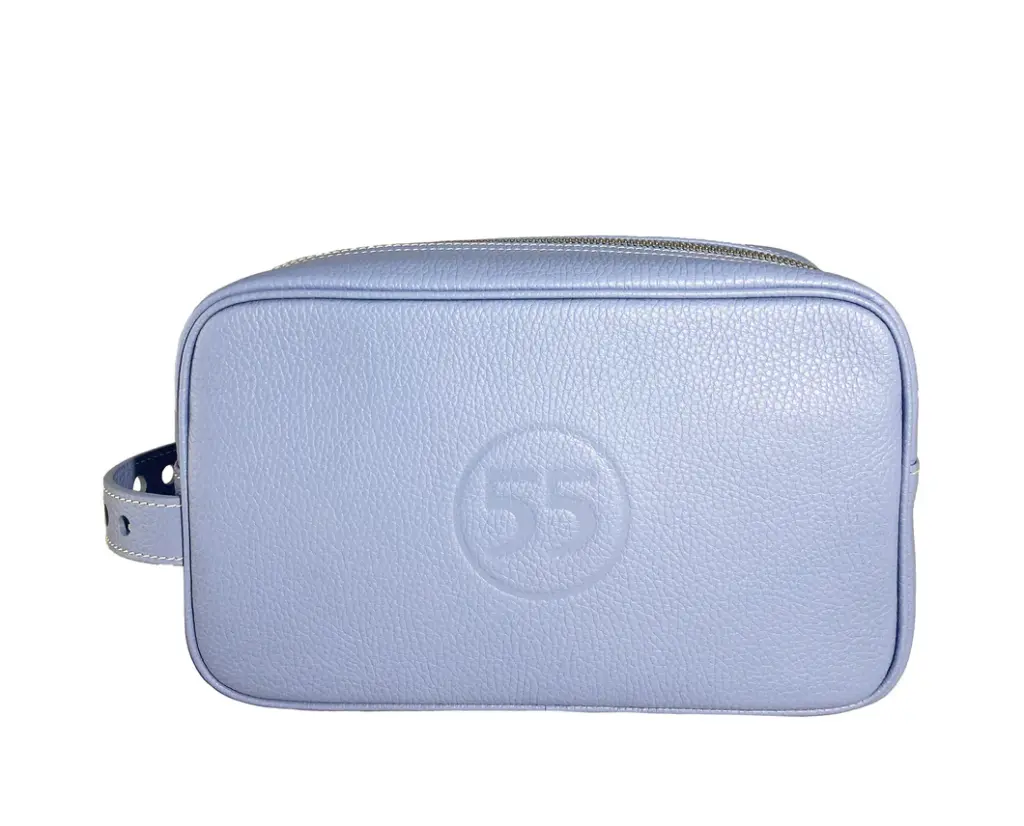 [Do-Kit-573] Dopp Kit Grained Leather : Blue (Big)