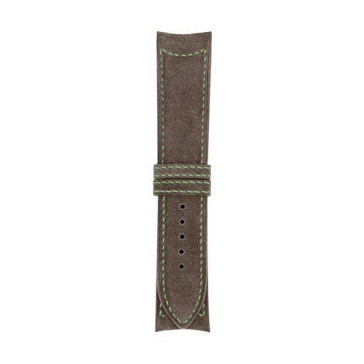 Classic Nubuck Taupe Strap,  Stitching Green