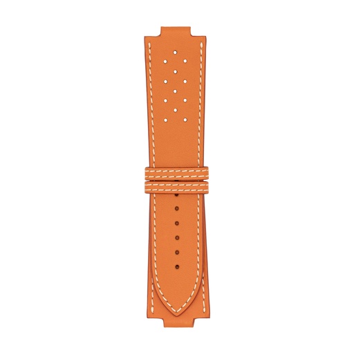 GT Leather Orange Strap,  Stitching White